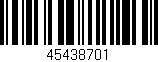 Código de barras (EAN, GTIN, SKU, ISBN): '45438701'