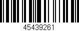 Código de barras (EAN, GTIN, SKU, ISBN): '45439261'