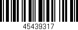 Código de barras (EAN, GTIN, SKU, ISBN): '45439317'