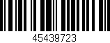 Código de barras (EAN, GTIN, SKU, ISBN): '45439723'