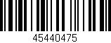 Código de barras (EAN, GTIN, SKU, ISBN): '45440475'