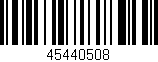 Código de barras (EAN, GTIN, SKU, ISBN): '45440508'