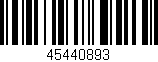 Código de barras (EAN, GTIN, SKU, ISBN): '45440893'