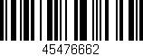 Código de barras (EAN, GTIN, SKU, ISBN): '45476662'