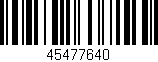 Código de barras (EAN, GTIN, SKU, ISBN): '45477640'