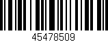 Código de barras (EAN, GTIN, SKU, ISBN): '45478509'