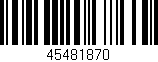 Código de barras (EAN, GTIN, SKU, ISBN): '45481870'