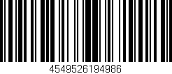 Código de barras (EAN, GTIN, SKU, ISBN): '4549526194986'