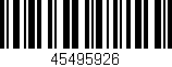 Código de barras (EAN, GTIN, SKU, ISBN): '45495926'