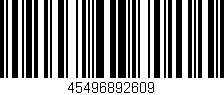Código de barras (EAN, GTIN, SKU, ISBN): '45496892609'