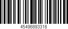 Código de barras (EAN, GTIN, SKU, ISBN): '45496893316'