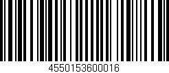 Código de barras (EAN, GTIN, SKU, ISBN): '4550153600016'