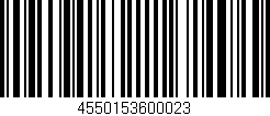 Código de barras (EAN, GTIN, SKU, ISBN): '4550153600023'