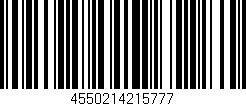 Código de barras (EAN, GTIN, SKU, ISBN): '4550214215777'