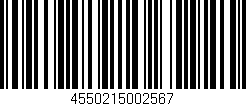 Código de barras (EAN, GTIN, SKU, ISBN): '4550215002567'