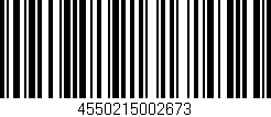 Código de barras (EAN, GTIN, SKU, ISBN): '4550215002673'