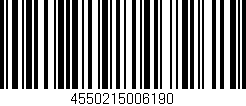 Código de barras (EAN, GTIN, SKU, ISBN): '4550215006190'