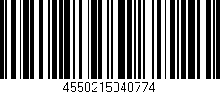 Código de barras (EAN, GTIN, SKU, ISBN): '4550215040774'