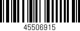 Código de barras (EAN, GTIN, SKU, ISBN): '45506915'
