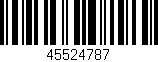 Código de barras (EAN, GTIN, SKU, ISBN): '45524787'