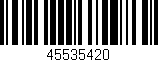Código de barras (EAN, GTIN, SKU, ISBN): '45535420'