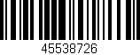 Código de barras (EAN, GTIN, SKU, ISBN): '45538726'