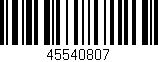 Código de barras (EAN, GTIN, SKU, ISBN): '45540807'