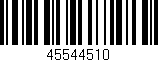 Código de barras (EAN, GTIN, SKU, ISBN): '45544510'