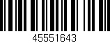 Código de barras (EAN, GTIN, SKU, ISBN): '45551643'