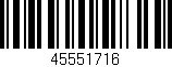 Código de barras (EAN, GTIN, SKU, ISBN): '45551716'