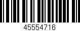 Código de barras (EAN, GTIN, SKU, ISBN): '45554716'