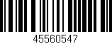 Código de barras (EAN, GTIN, SKU, ISBN): '45560547'