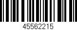 Código de barras (EAN, GTIN, SKU, ISBN): '45562215'