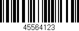 Código de barras (EAN, GTIN, SKU, ISBN): '45564123'