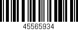 Código de barras (EAN, GTIN, SKU, ISBN): '45565934'