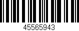 Código de barras (EAN, GTIN, SKU, ISBN): '45565943'