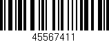 Código de barras (EAN, GTIN, SKU, ISBN): '45567411'