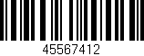 Código de barras (EAN, GTIN, SKU, ISBN): '45567412'
