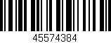 Código de barras (EAN, GTIN, SKU, ISBN): '45574384'