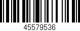 Código de barras (EAN, GTIN, SKU, ISBN): '45579536'