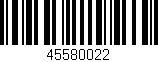 Código de barras (EAN, GTIN, SKU, ISBN): '45580022'