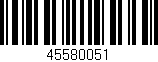 Código de barras (EAN, GTIN, SKU, ISBN): '45580051'