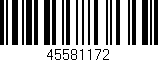 Código de barras (EAN, GTIN, SKU, ISBN): '45581172'