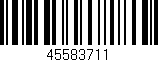 Código de barras (EAN, GTIN, SKU, ISBN): '45583711'