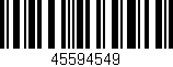 Código de barras (EAN, GTIN, SKU, ISBN): '45594549'