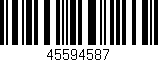 Código de barras (EAN, GTIN, SKU, ISBN): '45594587'