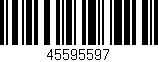 Código de barras (EAN, GTIN, SKU, ISBN): '45595597'
