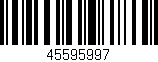 Código de barras (EAN, GTIN, SKU, ISBN): '45595997'
