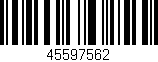 Código de barras (EAN, GTIN, SKU, ISBN): '45597562'
