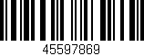 Código de barras (EAN, GTIN, SKU, ISBN): '45597869'